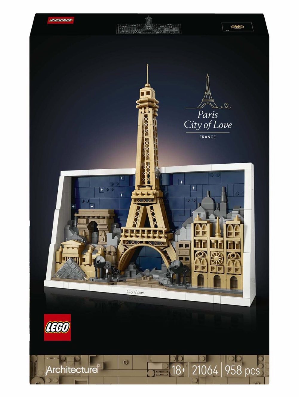Lego Paris 'City of Love' Display Set - Tan, Blue & Gray